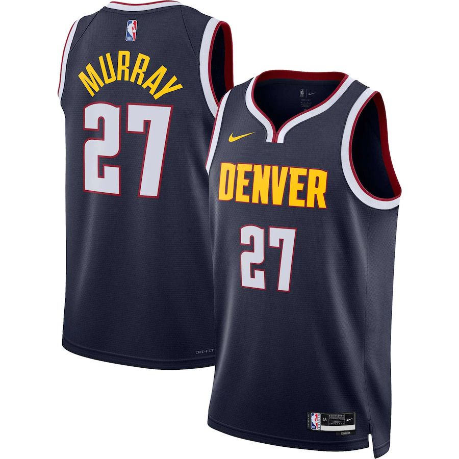 Men Denver Nuggets #27 Jamal Murray Nike Navy Icon Edition 2022-23 Swingman NBA Jersey